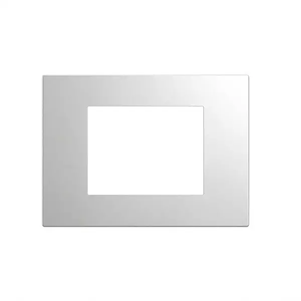 Gold Coast Cube Cover Plate 3 Module Silver Plastic for Home & Office Use, 10223-SL