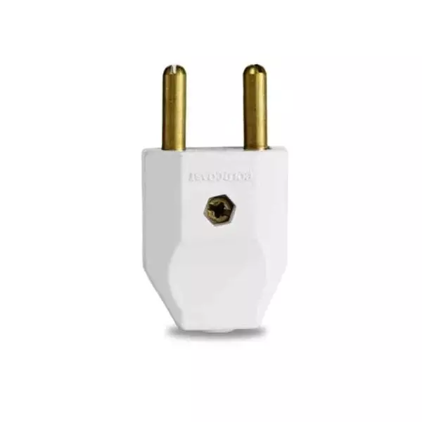 Gold Coast Play 2 Pin Plug 6 A Current Rating White Polycarbonate for Home & Office Use, 2133-WH