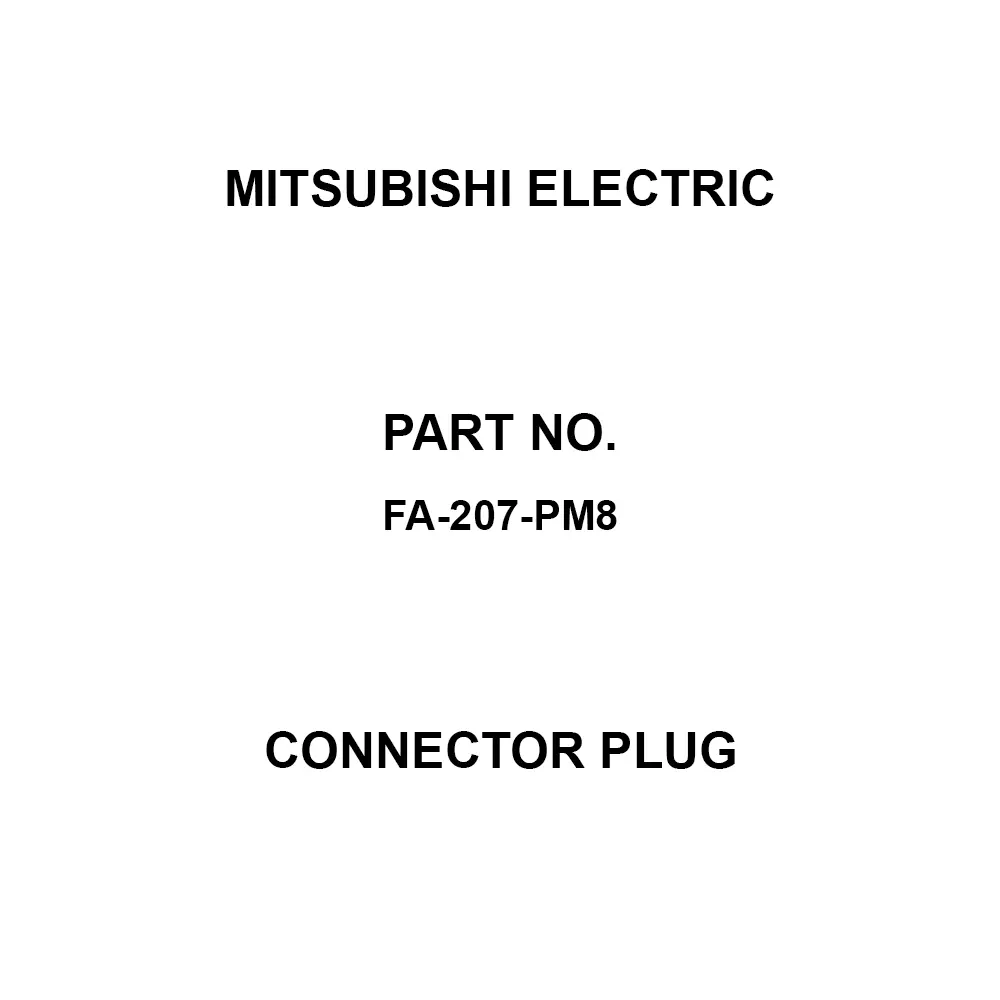 Mitsubishi Electric Connector Plug 7 Pole, FA-207-PM8
