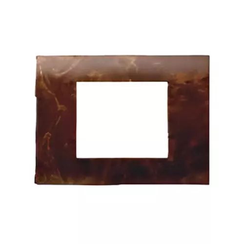 C&S Electric 8 Module Plate - Vertical English Walnut & Burly Wood Cover Plates With Support Plate (Pack of 5)