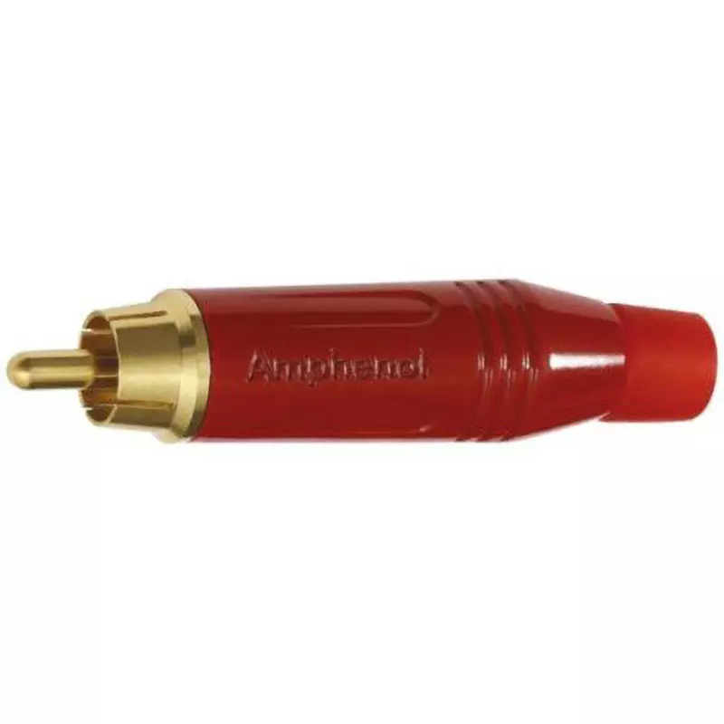 Amphenol Industrial RCA Plug Straight Connection Direction Male, ACPR-RED