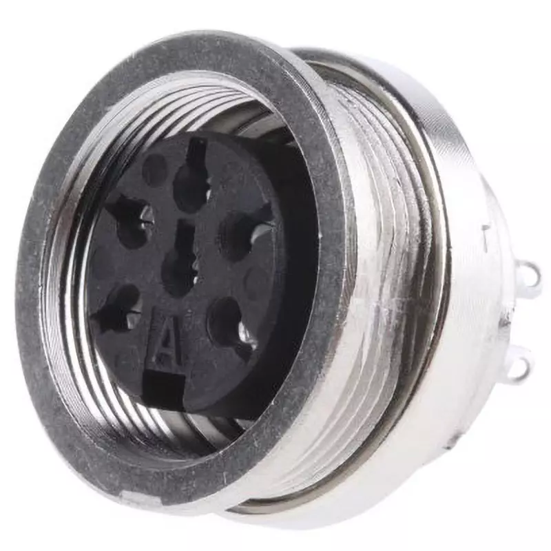Amphenol DIN Socket 6 Pole 5 Amp Rated Current, T3403 000 RS