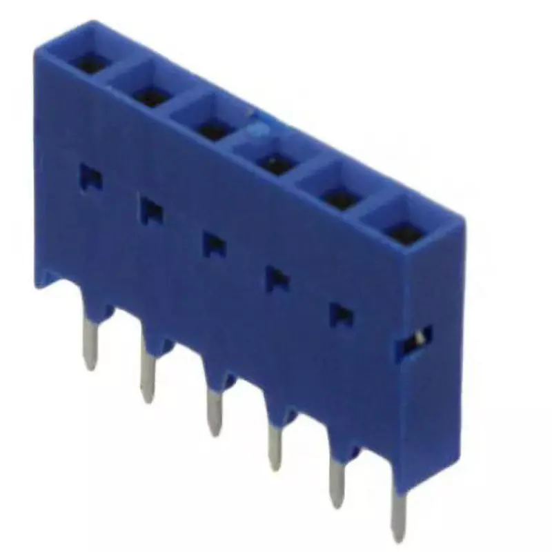 Amphenol PCB Socket 6 Pole Surface mount, 75915-306LF (Pack of 38)