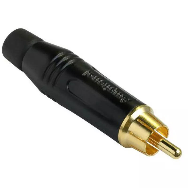 Amphenol RCA Plug Straight Connection Direction Male, ACPR-BLK