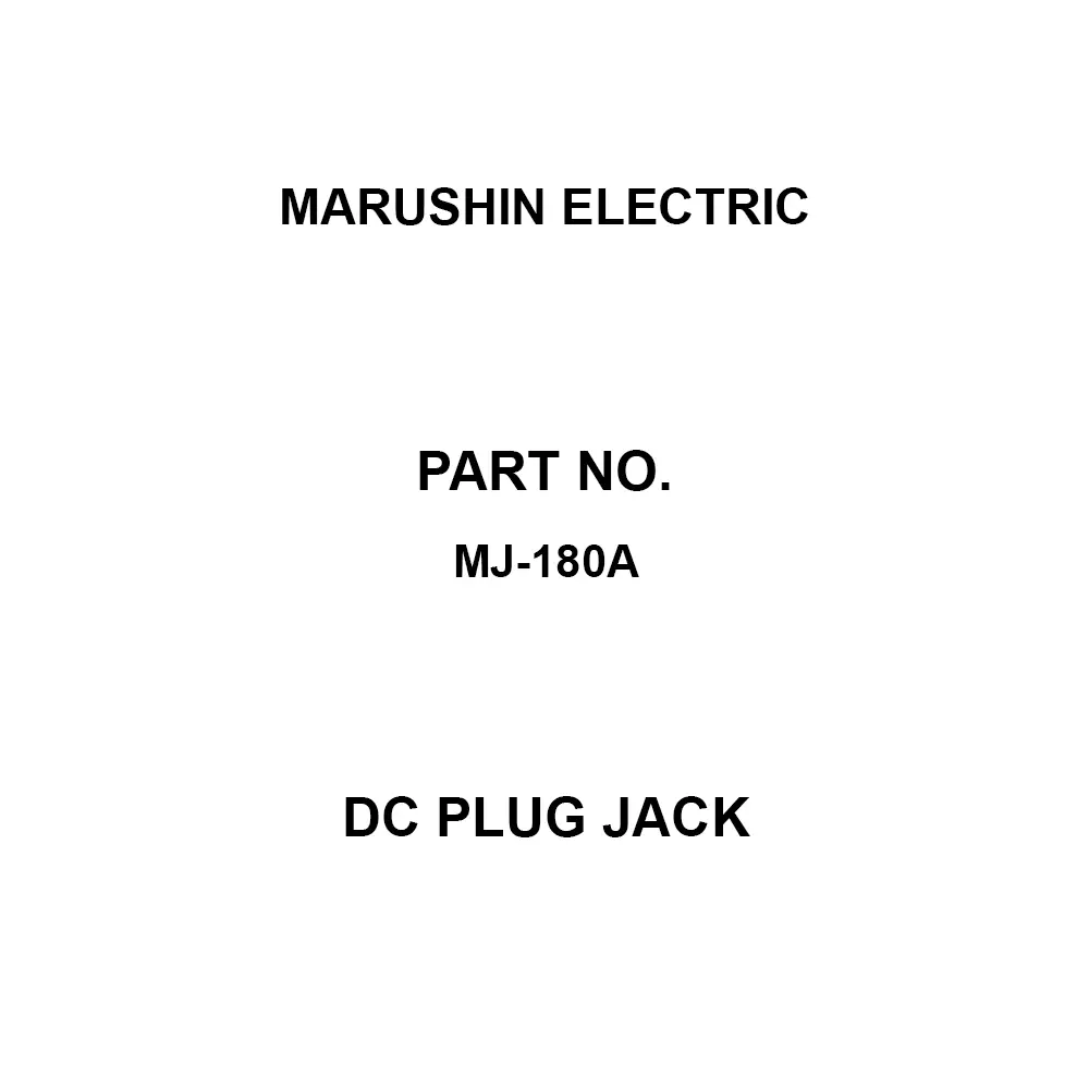 MARUSHIN ELECTRIC DC Plug Jack DC12 V Rated Voltage Straight 1 Amp Rated Current, MJ-180A (Pack of 10)