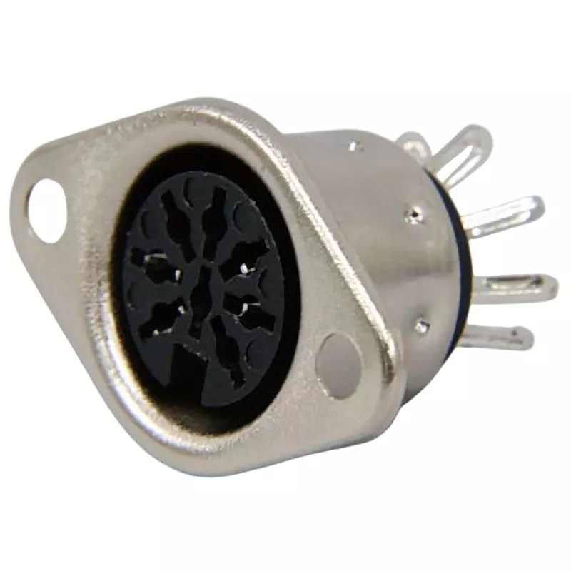 MARUSHIN ELECTRIC DIN Plug 8 Pole Straight Female, MJ-173