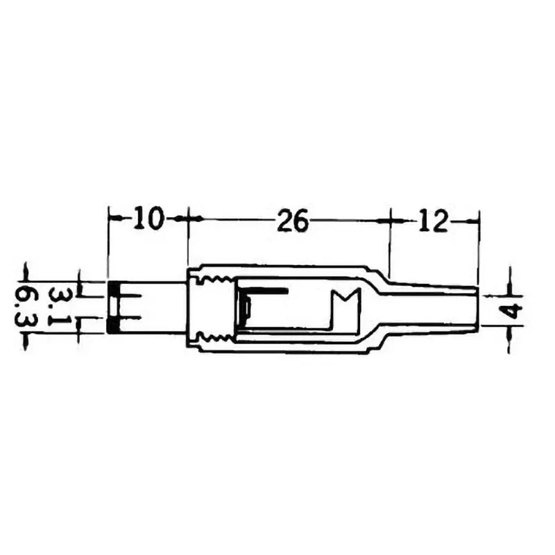 MARUSHIN ELECTRIC DC Plug DC12 V Rated Voltage Straight 2 Amp Rated Current, MP-065L