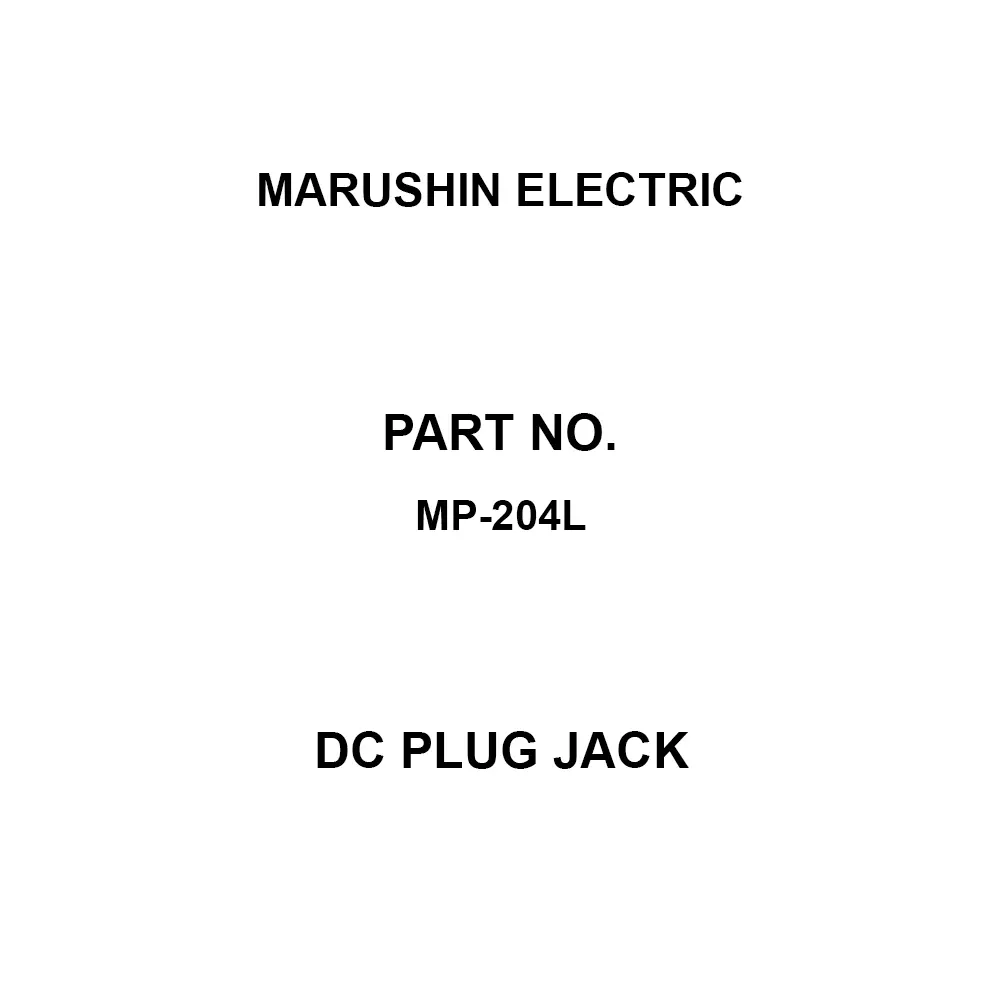 MARUSHIN ELECTRIC DC Plug Jack DC13.5 V Rated Voltage angle 2 Amp Rated Current, MP-204L (Pack of 10)