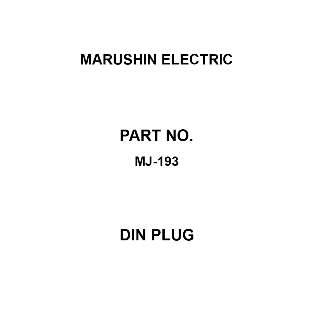 MARUSHIN ELECTRIC DIN Plug 5 Pole Straight Female, MJ-193 (Pack of 10)