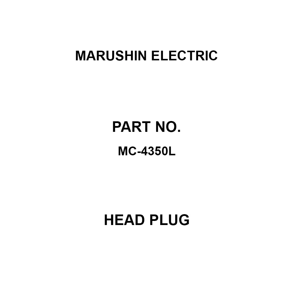 MARUSHIN ELECTRIC Head Plug 4 Pole angle Male, MC-4350L (Pack of 10)