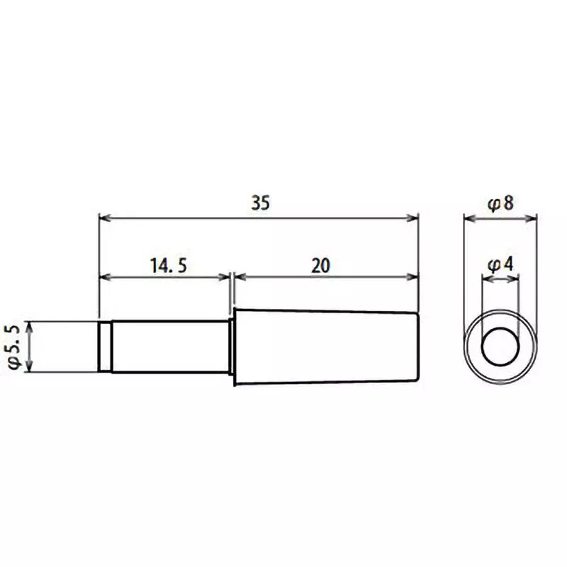 MARUSHIN ELECTRIC DC Plug DC12 V Rated Voltage Straight 0.5 Amp Rated Current, MP-136