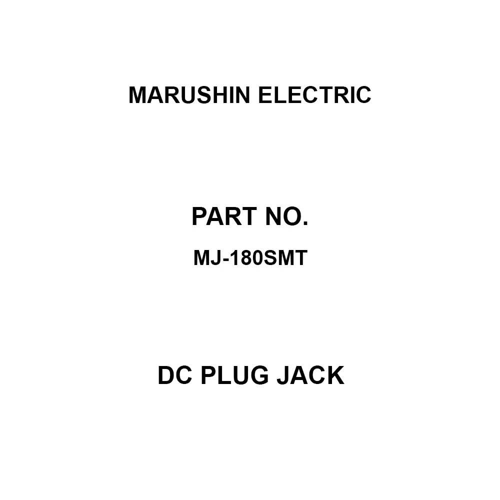 MARUSHIN ELECTRIC DC Plug Jack DC12 V Rated Voltage angle 1 Amp Rated Current, MJ-180SMT (Pack of 10)