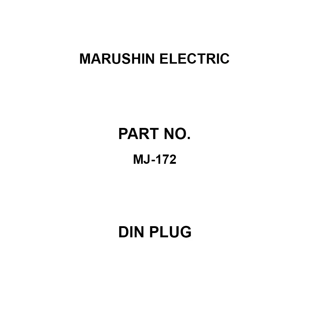 MARUSHIN ELECTRIC DIN Plug 7 Pole Straight Female, MJ-172 (Pack of 10)