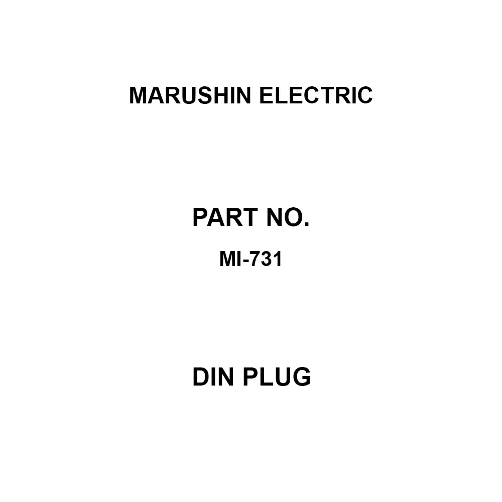 MARUSHIN ELECTRIC DIN Plug 2 Pole Straight Female, MI-731 (Pack of 10)