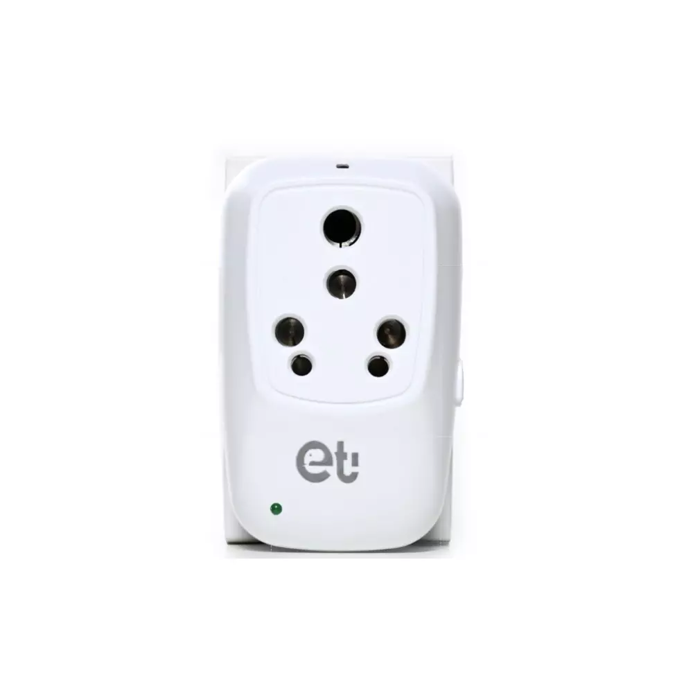 ETI Smart Plug with Universal Socket 10 A Current White Ceiling Mounted for Home, Office, Appliances, Lamps