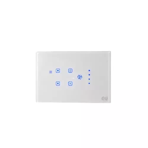ETI Smart Touch Switch Panel Single Phase Glass & ABS Wall Mounted White 110-240 V AC for Home, Office