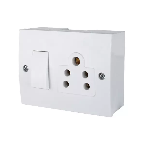 Havells Reo Flair Switch Socket Combined Ceramic with Box 2 Hole AHETWXW162