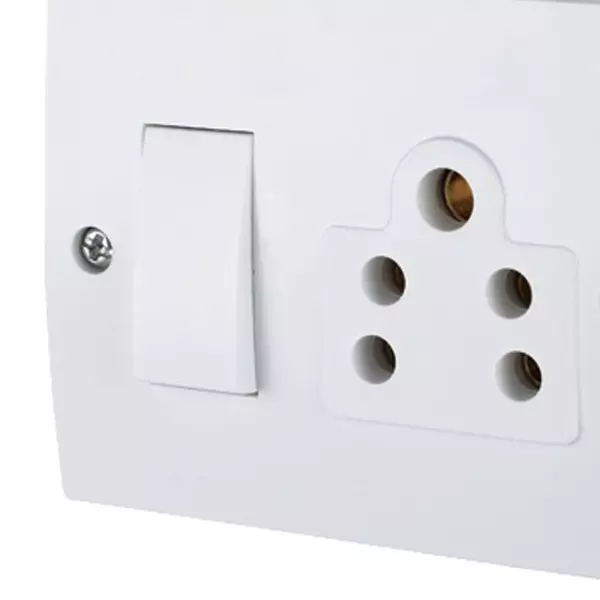 Havells Reo Flair Switch Socket Combined Ceramic with Box 2 Hole AHETWXW162