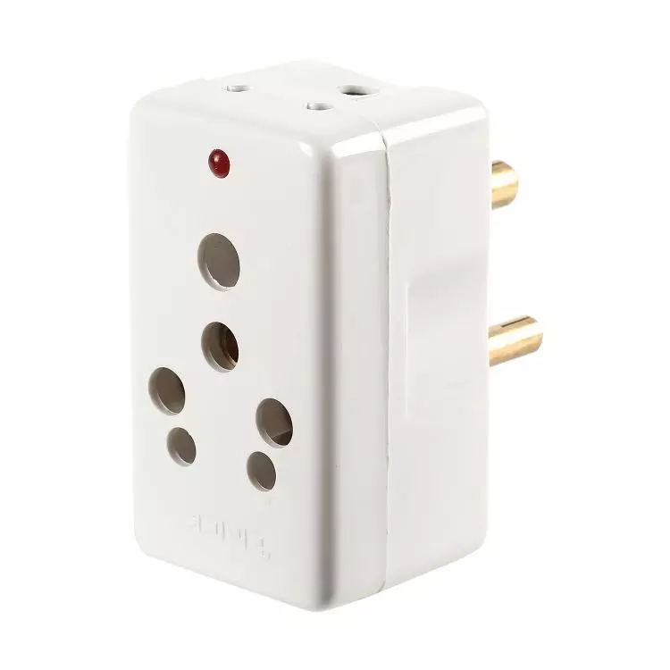 Cona 2076 6/16A White 3 Pin Multi-plug Pack of 3