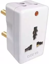 Cona 2071 6A/13A White 3 Pin Multi-plug Pack of 5