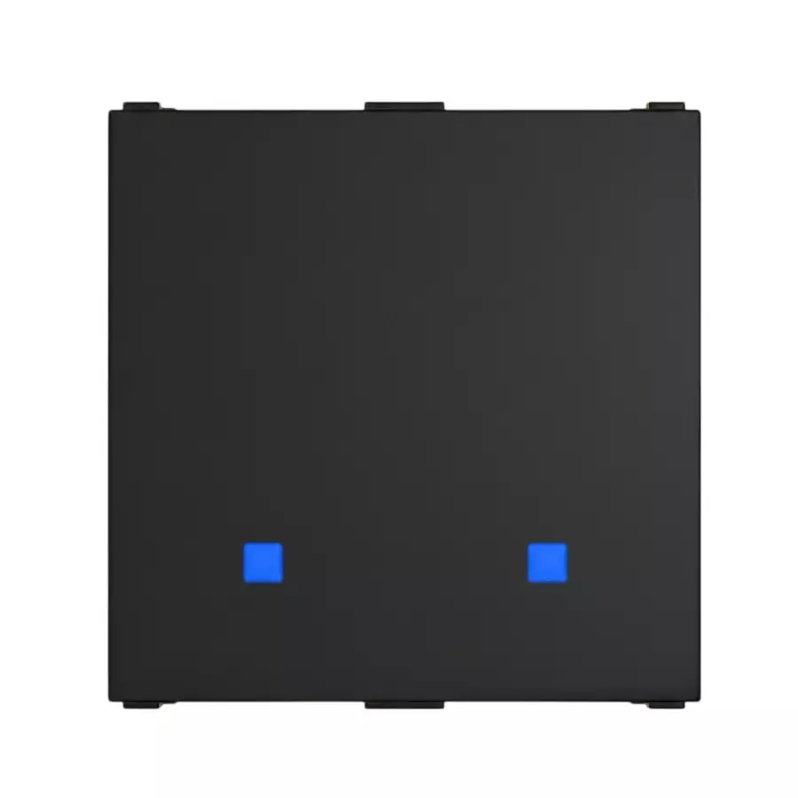 Anchor Roma Urban Smart Touch Switch 2 Module 5 A 2 Channel Black PVC Plastic for Industrial Use, 71022B