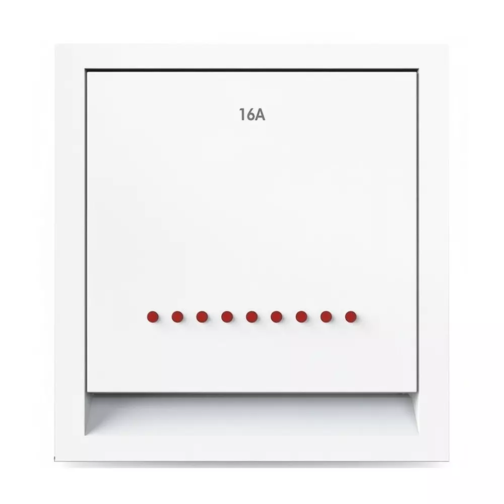 K9 Benz Switch With Indicator 1 Way 2 Module 20 Amp White, 9613 (Pack of 10)