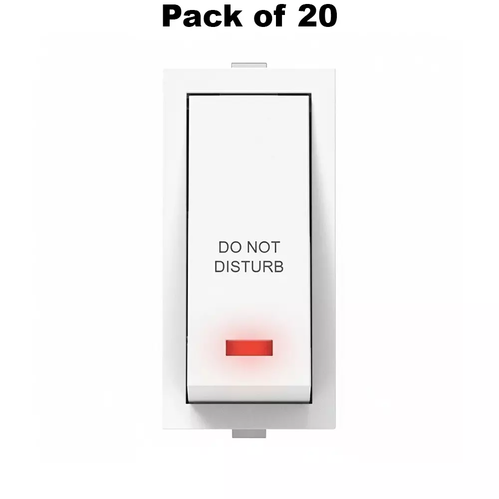 K9 Switch With Indicator 1 Module White, 9055 (Pack of 20)