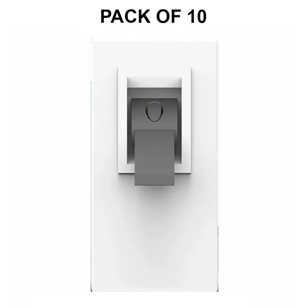 K9 Evoq Trip Switches Single Pole 16 Amp 1 Module White, 9263 (Pack of 10)