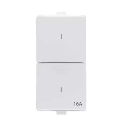 Anchor Penta Modular 2 Way Thin Slim Flat Switch 1 Module 16 Amp White, 65148 (Pack of 10)