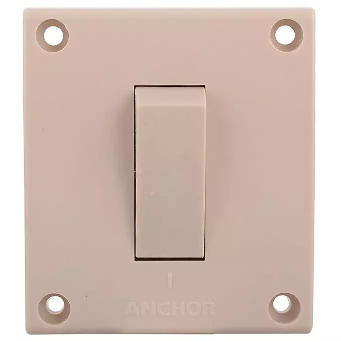 Anchor Penta Switch Wiring Device Porcelain Backpiece White 1 Way 20 A Current Rating for Industrial and Home Use, 4147 (Pack of 10)