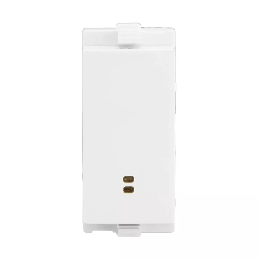 L&T [ Lauritz Knudsen ] Engem Switch with Indicator White Color 1 Way 1 Modular 16 AX Current, CB93301SW16