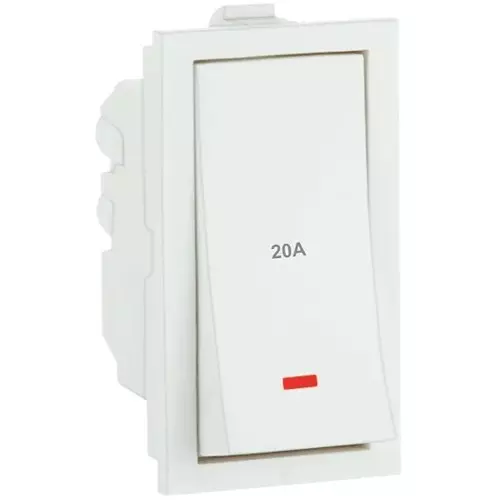 Golek Accura Switch With Indicator Rocker-Radius 1 Way 1 Modular, 5118 (Pack of 20)