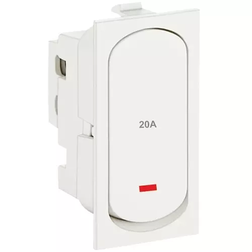 Golek Accura Switch With Indicator Capsule 1 Way 1 Modular, 5338 (Pack of 20)