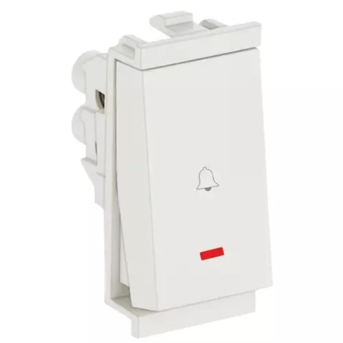 Golek Accura Bell Push Switch With Indicator Small Jumbo 12 Amp 1 Modular, 5445 (Pack of 20)