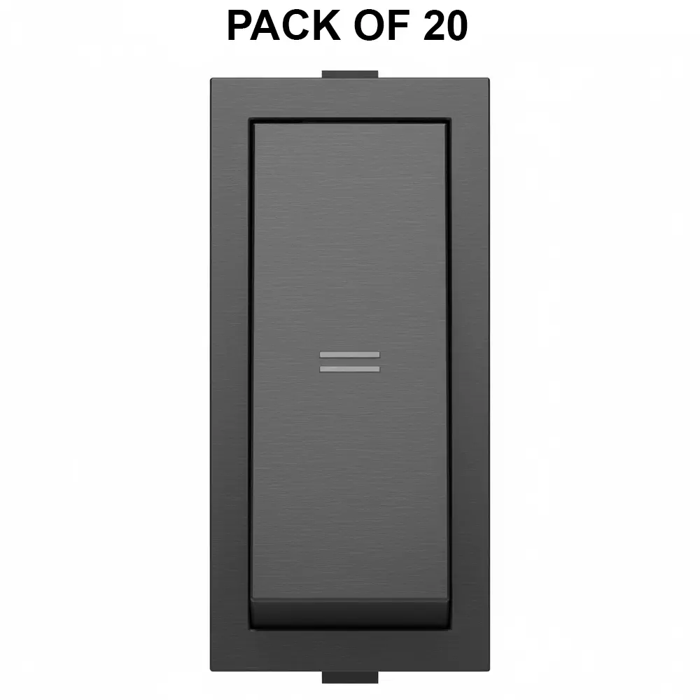 K9 Rocker Switch 2 Way 1 Module 6 Amp Grey, 9112 (Pack of 20)