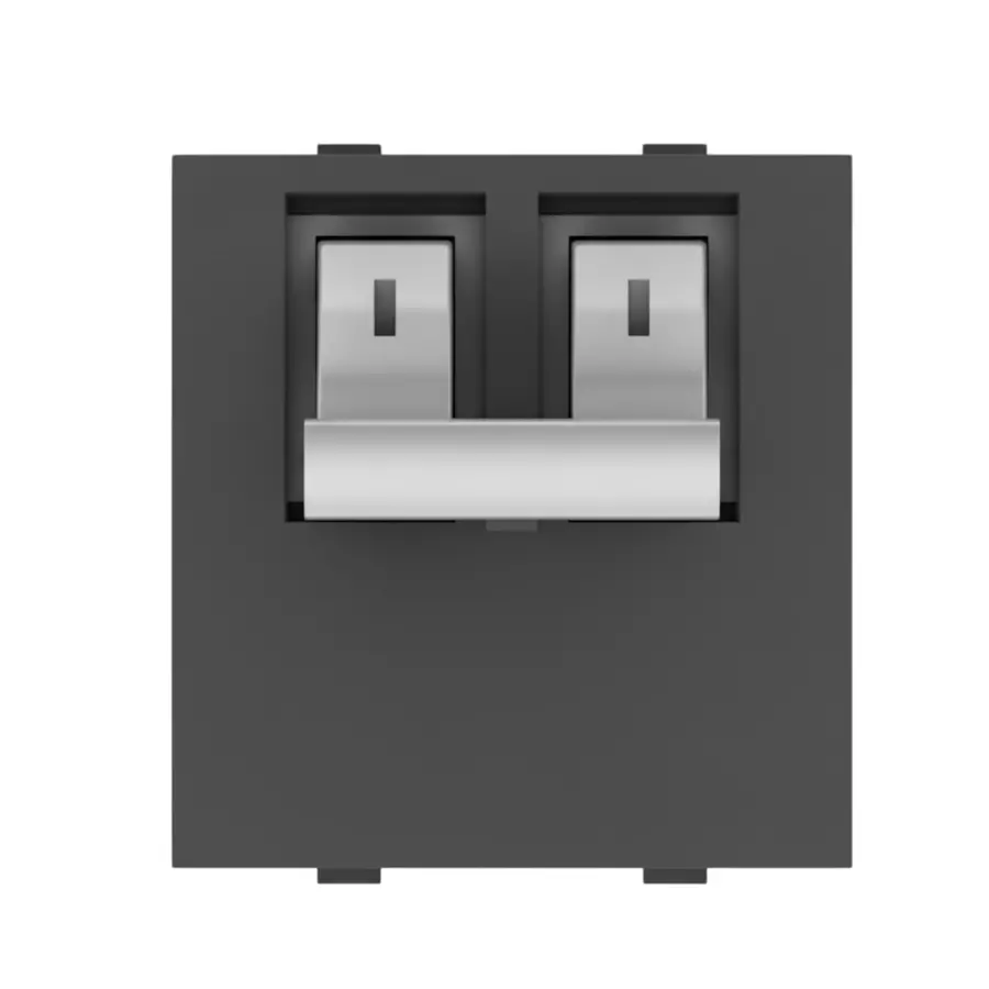 K9 Trip Switch Double Pole 2 Module 32 Amp Grey, 9049-32A (Pack of 10)