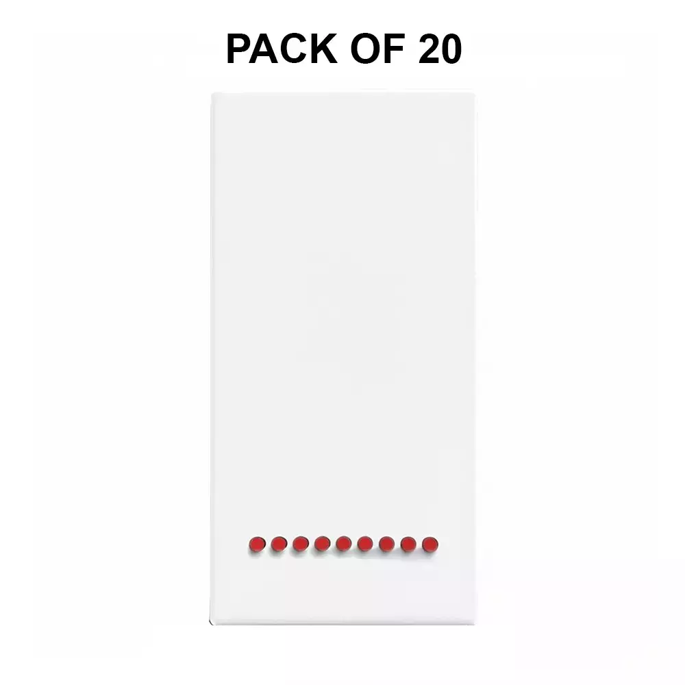 K9 Evoq Arc Switch With Indicator 1 Way 20 Amp 1 Module White, 9363 (Pack of 20)