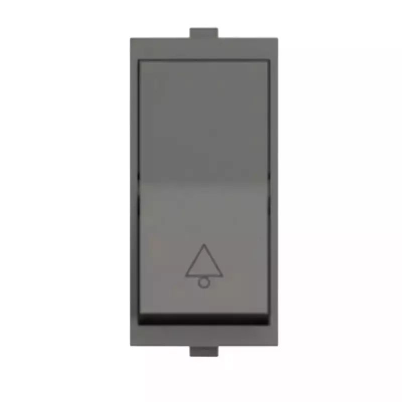 Cona Rise Bell Push Switch Olive Pro Grey 6 Amp, MR-103 (Pack of 20 Pcs)