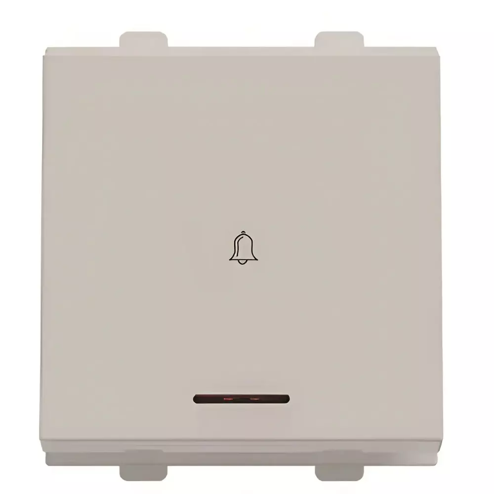 Polycab Etira Bell Push Switch With Indicator 6 A Rated Current White 2 Module Polycarbonate for Industrial & Commercial Use