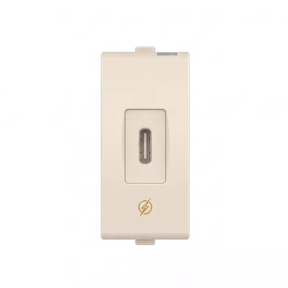 Goldmedal Curve Single Port C-Type Fast Charger 50–60 Hz White Jazz 240 V 1 Module, 101176