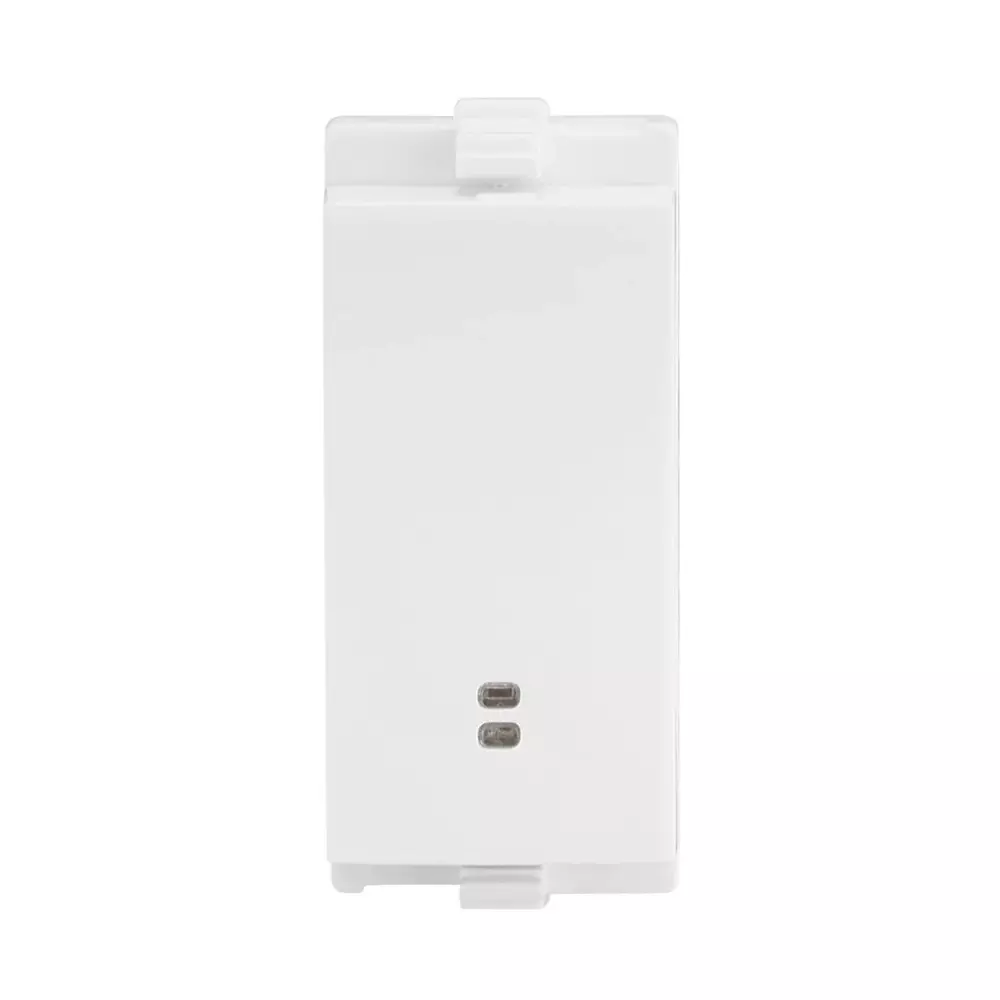 L&T [ Lauritz Knudsen ] Engem Switch with Indicator White Color 1 Way 1 Modular 20 Amp Current, CB93301SW20
