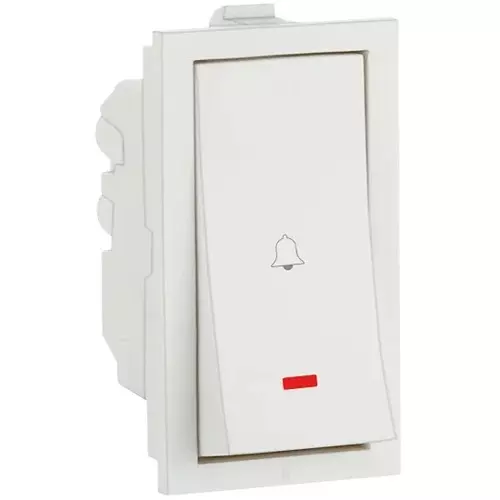 Golek Accura Bell Push Switch With Indicator Rocker-Radius 12 Amp 1 Modular, 5115 (Pack of 20)