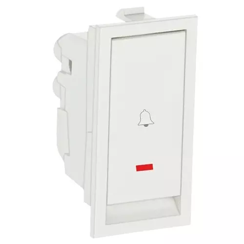 Golek Accura Bell Push Switch With Indicator Flat 12 Amp 1 Modular, 5225 (Pack of 20)