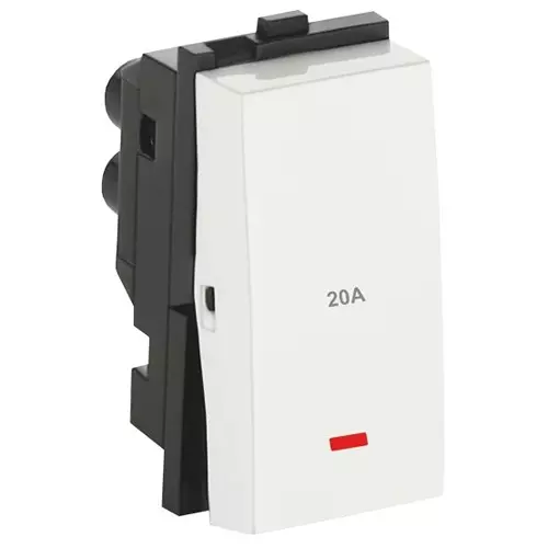 Golek Rider Switch With Indicator Curve 1 Way 1 Modular, 7008 (Pack of 20)