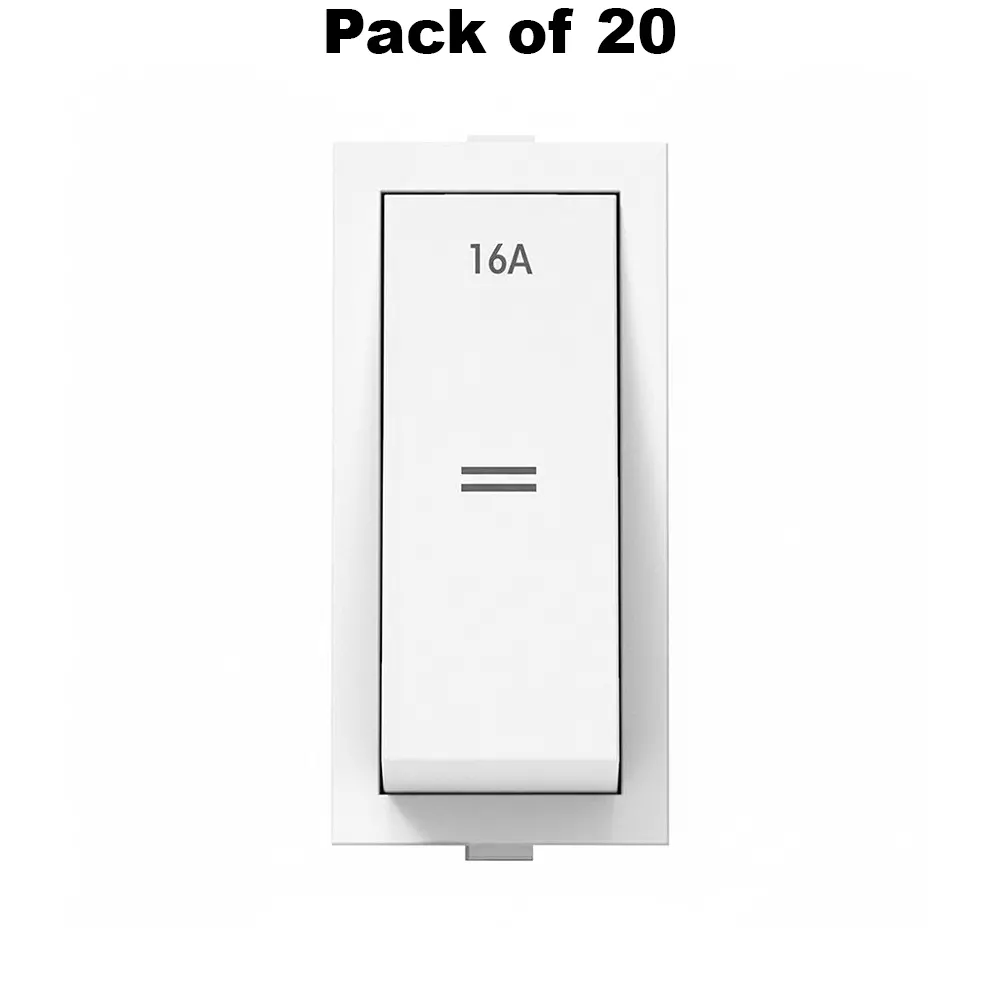 K9 Deluxe Switch 2 Way 1 Module 20 Amp White, 9020D (Pack of 20)