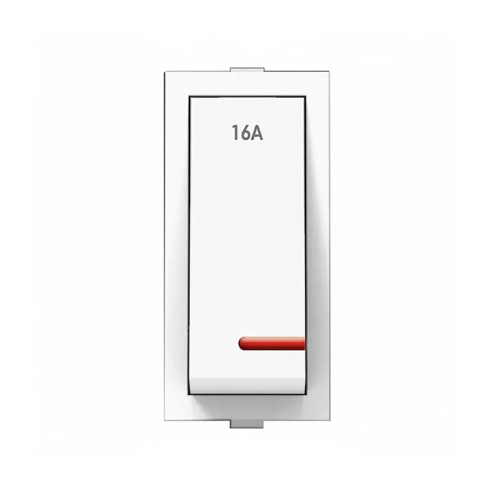 K9 Rocker Switch With Indicator 1 Way 1 Module 20 Amp White, 9117 (Pack of 20)