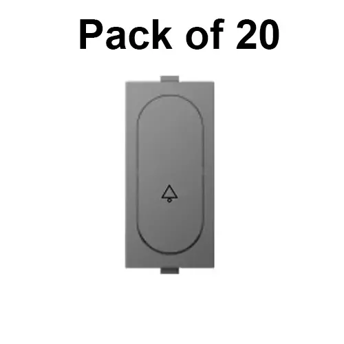 Cona Oval Bell Push Switch Olive Grey 6 Amp, MO-103 (Pack of 20 Pcs)