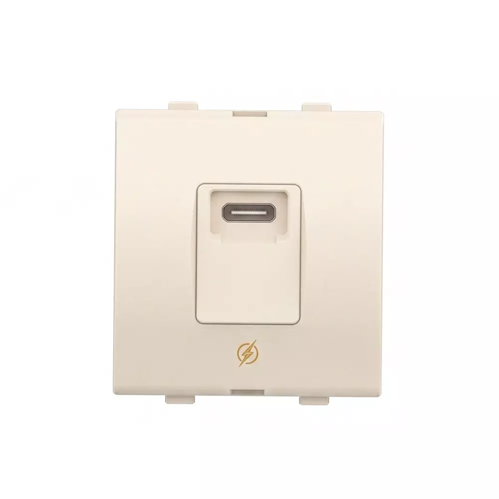 Goldmedal Curve Single Port C-Type Fast Charger 50–60 Hz White Jazz 240 V 2 Module, 102170