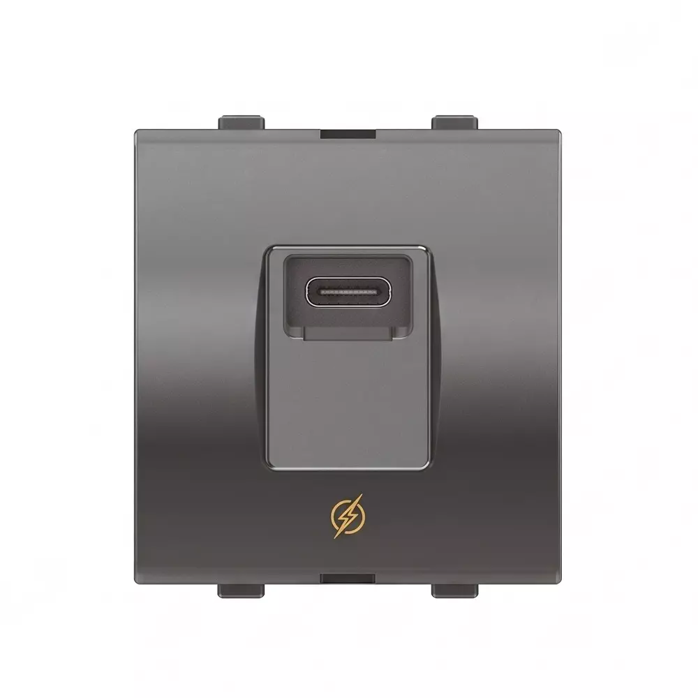 Goldmedal Curve Single Port C-Type Fast Charger 50–60 Hz Voltage Grey 240 V 2 Module, 102170