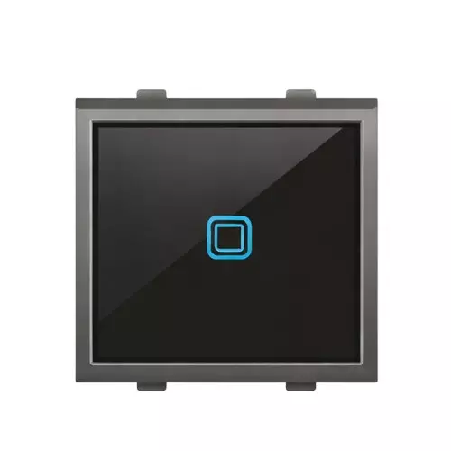 Goldmedal Nixon i-Touch Universal Switch 240 V 2 Module Titanium Grey Plastic for Commecial and Industrial Use, 102545#